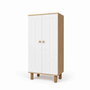 Hanah Home Ayka 1600-205 Armario Multiusos Blanco y Nogal